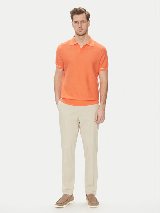 BOSS BOSS Polo H-Jianluca 50537654 Pomarańczowy Regular Fit