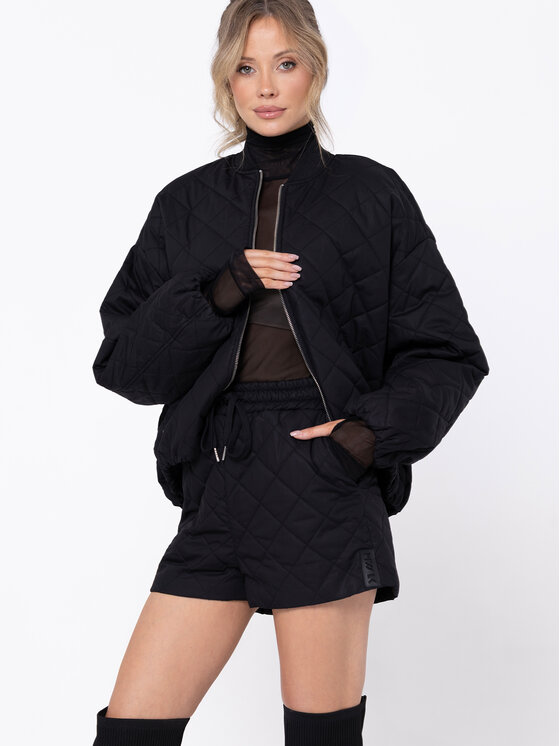Miss LK Miss LK Kurtka bomber MISSLKB Czarny Loose Fit