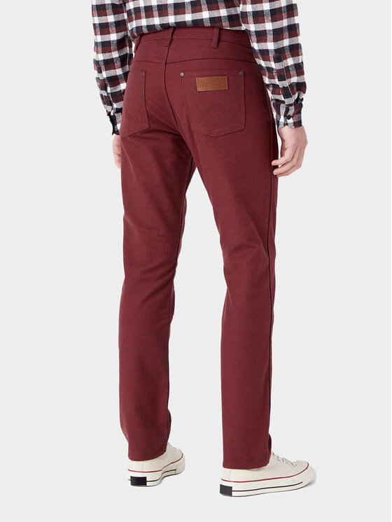 Wrangler Wrangler Spodnie materiałowe GREENSBORO Czerwony Straight Fit