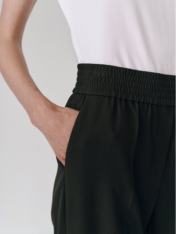 TATUUM TATUUM Kalhoty z materiálu MILTI Černá Cigarette Fit