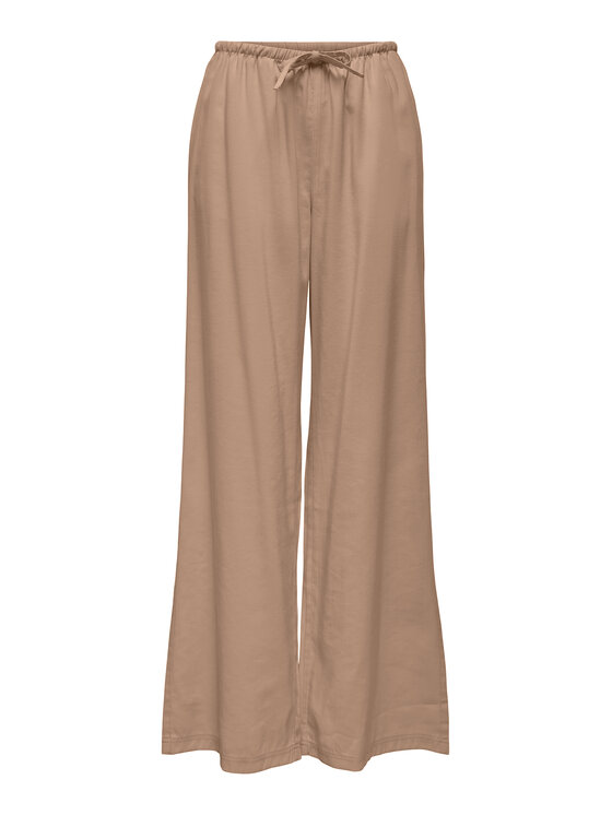 ONLY ONLY Riidest püksid Laris 15364313 Beež Relaxed Fit