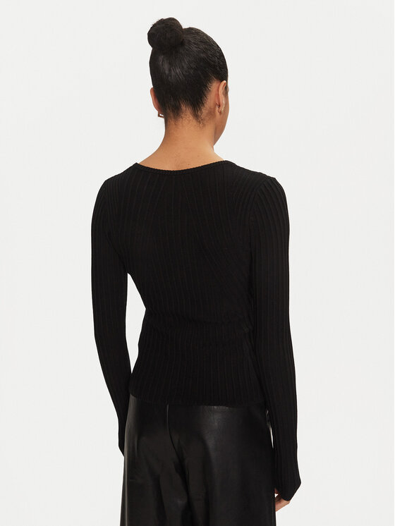 Just Cavalli Just Cavalli Пуловер 77PAFM36 Черен Slim Fit
