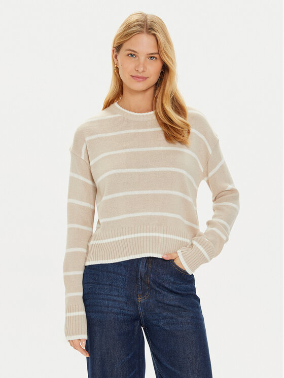 Brave Soul Brave Soul Pulover LK-230MASONC Bež Regular Fit