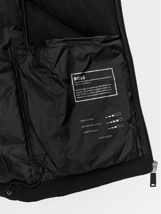 BOSS Boss Kamizelka V_Titanium 50504776 Czarny Regular Fit