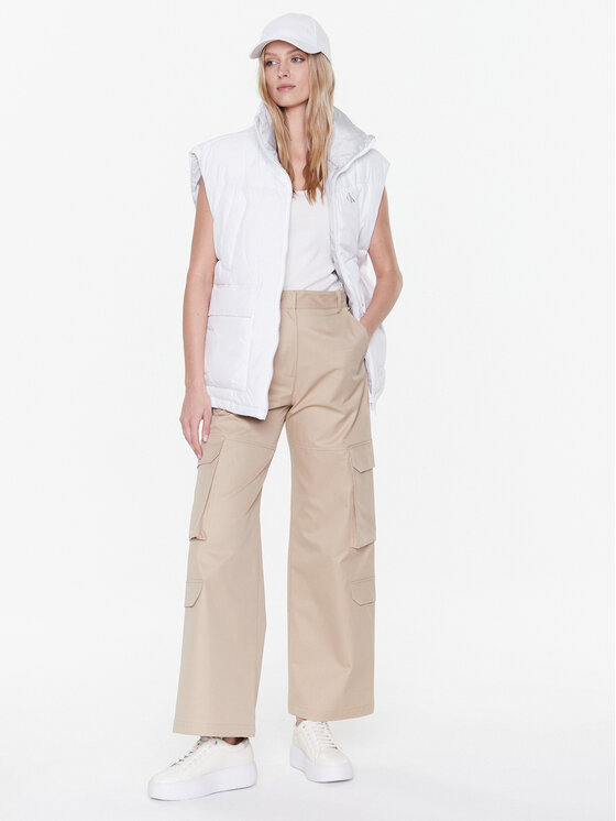 Calvin Klein Jeans Calvin Klein Jeans Γιλέκο J20J220340 Λευκό Regular Fit