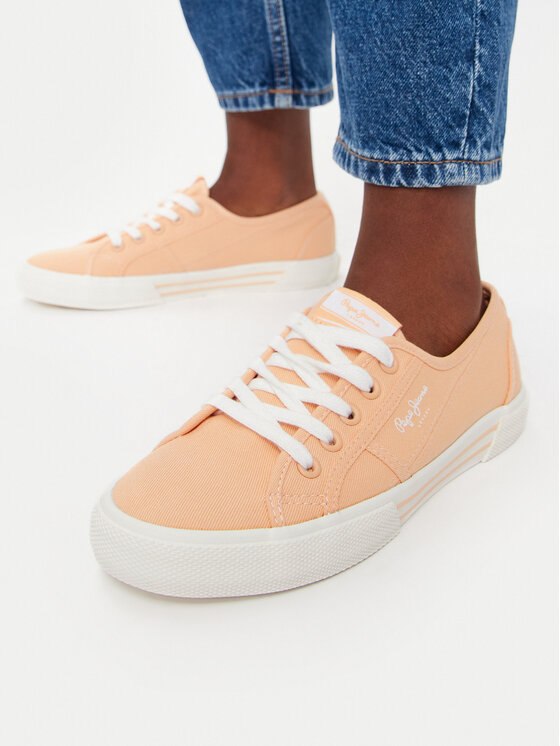 Pepe Jeans Pepe Jeans Tenisówki Brady Basic W PLS31287 Pomarańczowy