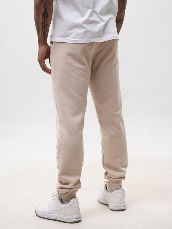 Jigga Wear Jigga Wear Spodnie dresowe 131094 Beżowy Regular Fit