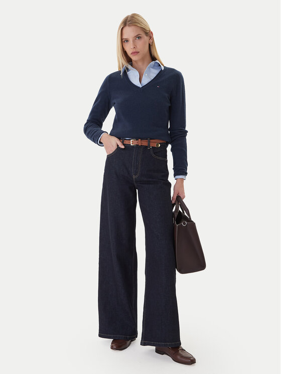 Tommy Hilfiger Tommy Hilfiger Megztinis WW0WW43505 Tamsiai mėlyna Regular Fit