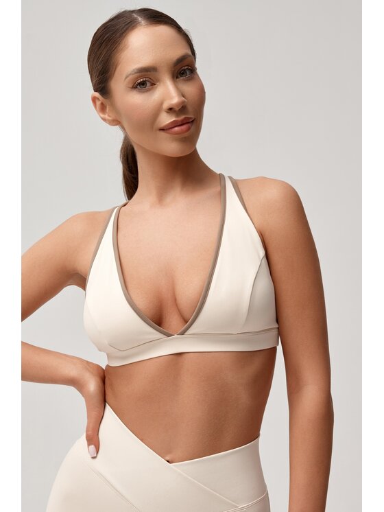 ROUGH RADICAL ROUGH RADICAL Biustonosz sportowy MOCHA ACTIVE SPORTS BRA Kremowy