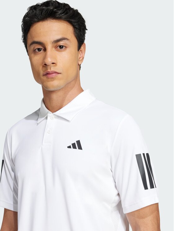 adidas adidas Koszulka techniczna Club Tennis 3-Stripes Biały Regular Fit