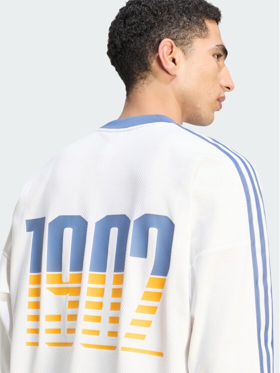 adidas adidas Koszulka techniczna 172375 Biały Loose Fit