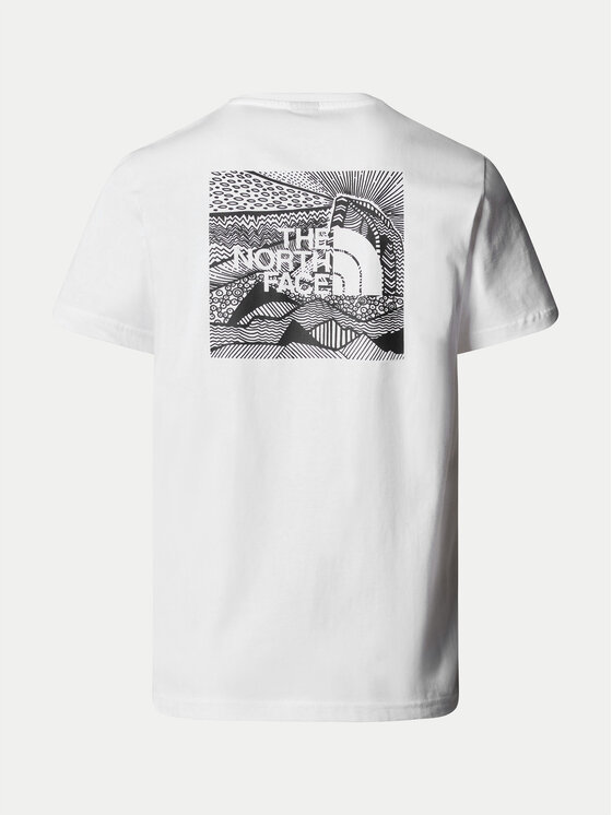 The North Face The North Face Tricou Redbox NF0A87NV Alb Regular Fit