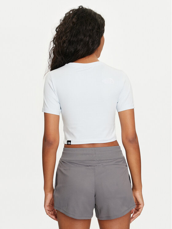 The North Face The North Face T-Shirt NF0A55AO Błękitny Cropped Fit