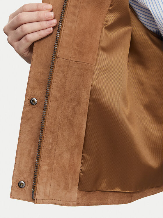 Weekend Max Mara Weekend Max Mara Шкіряна куртка Abito 2625446061 Коричневий Regular Fit