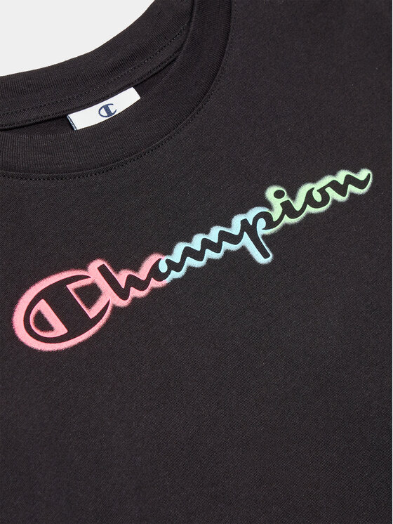 Black champion shirt with cheap pink writing