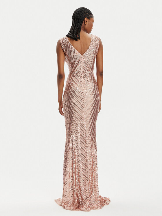 Fracomina Fracomina Rochie de seară FQ24SD3029W66701 Roz Slim Fit
