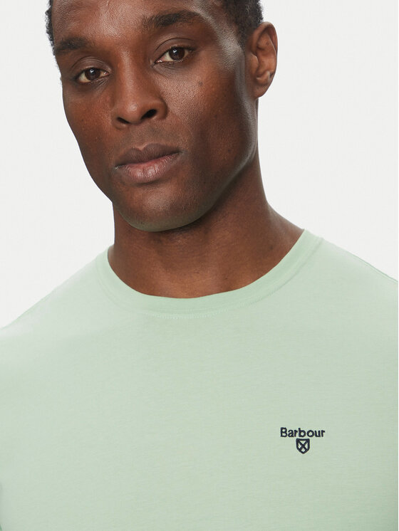 Barbour Barbour Marškinėliai Essential Sports MTS0331GN45 Žalia Tailored Fit