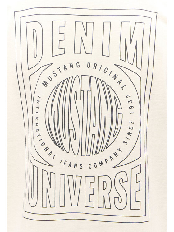 Mustang Mustang T-shirt AUSTIN Beige Straight Fit