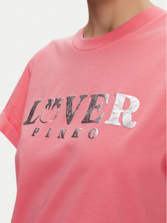 PINKO PINKO T-Shirt 104605 A2D1 N55 Różowy Regular Fit