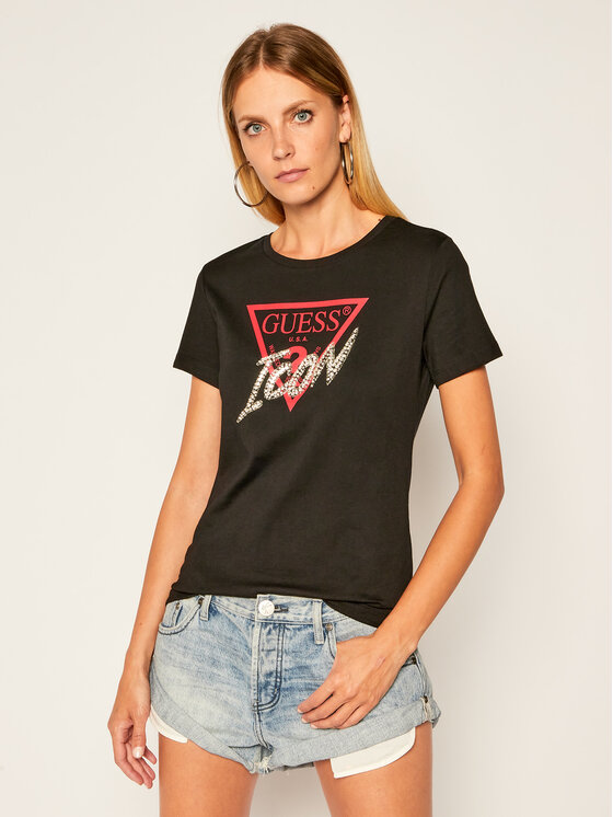 Guess T Shirt Icon W0YI32 I3Z00 Czarny Regular Fit Modivo.pl
