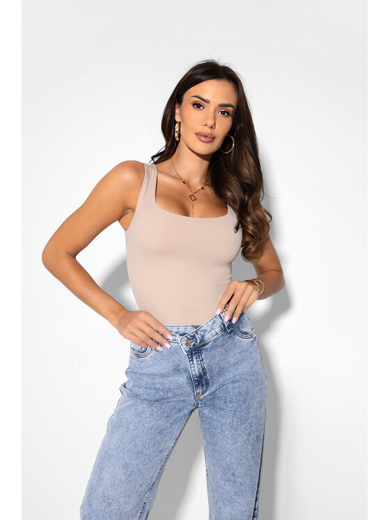 LilaLou LilaLou Bluzka Betty Beżowy Active Fit