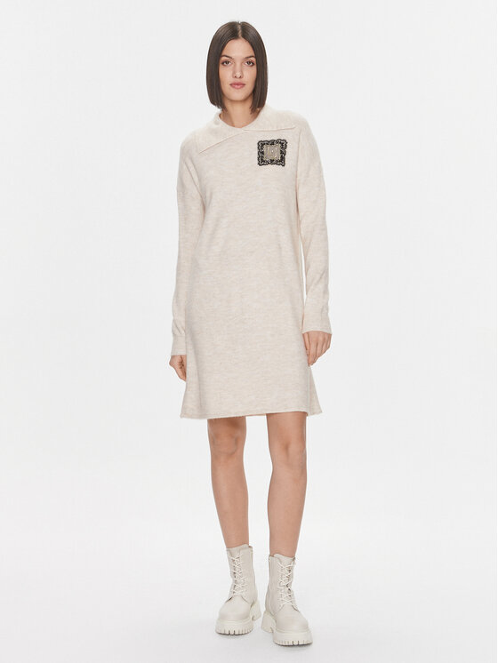 Liu Jo Liu Jo Trikotāžas kleita 5F3036 MA08O Bēšs Regular Fit