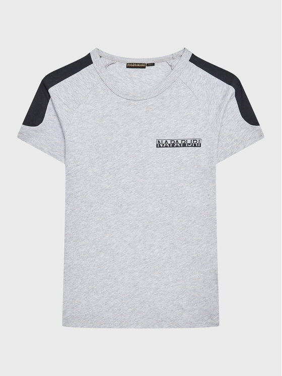 Napapijri Tricou NP0A4H2Y M Gri Regular Fit