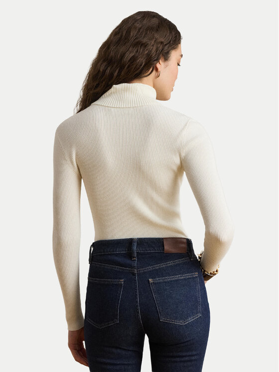 LAUREN RALPH LAUREN LAUREN RALPH LAUREN Bluză cu gât 200B22258001 Crem Slim Fit