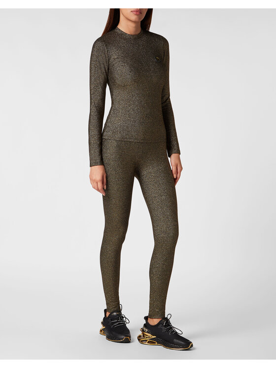 Plein Sport Plein Sport Bluzka 4491 Złoty Regular Fit
