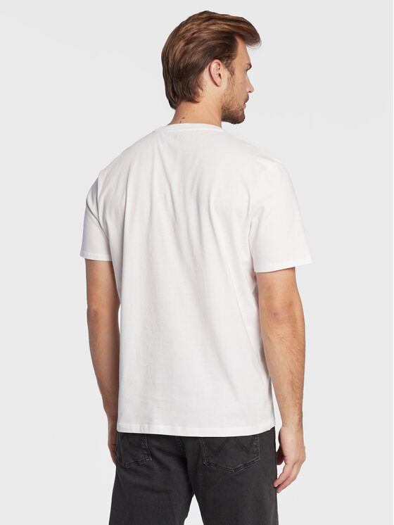 Wrangler Wrangler T-shirt Sign Off W70MD3989 112321344 Bianco Regular Fit