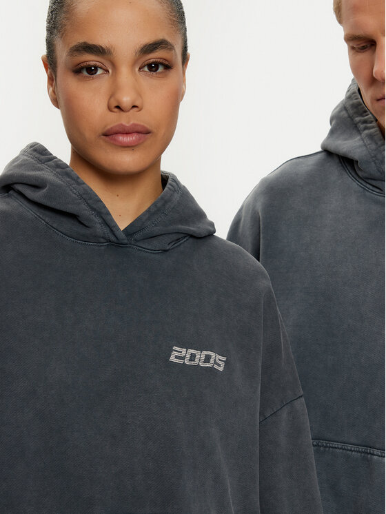 2005 2005 Mikina Unisex Pure Šedá Relaxed Fit