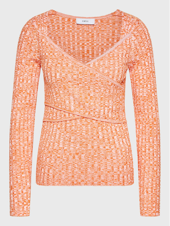 Simple Simple Блуза SWD511-02 Оранжев Slim Fit