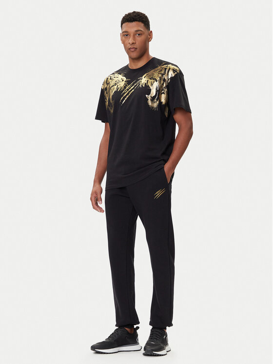 Plein Sport Plein Sport Teplákové kalhoty PAEC MJT2607 STE003N Černá Regular Fit