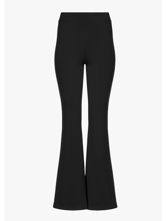 Le Collet Le Collet Spodnie dresowe PATTY Czarny Flared Leg
