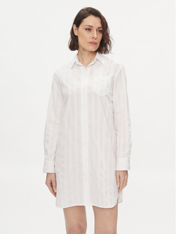 Lauren Ralph Lauren Camicia da notte ILN32305 Bianco, taglia : S