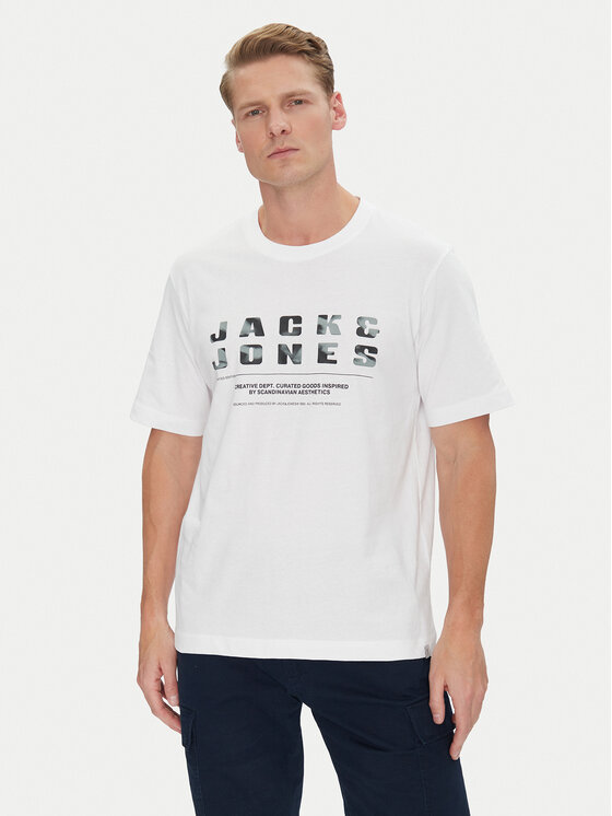 Jack&Jones Jack&Jones T-krekls Recharge 12274716 Balts Relaxed Fit