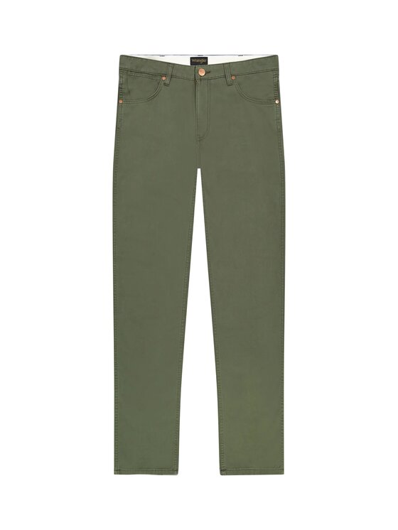 Wrangler Wrangler Spodnie materiałowe 112378997 Zielony Regular Fit