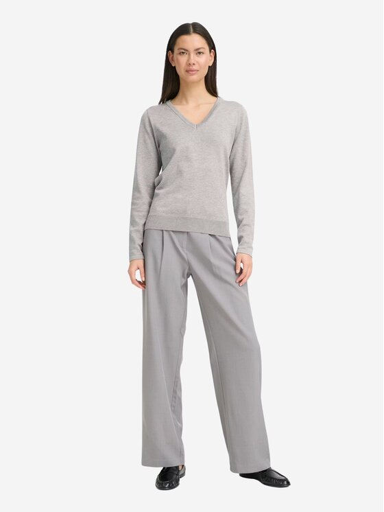 ICHI ICHI Maglione IHLULS V-NECK LS Grigio Regular Fit