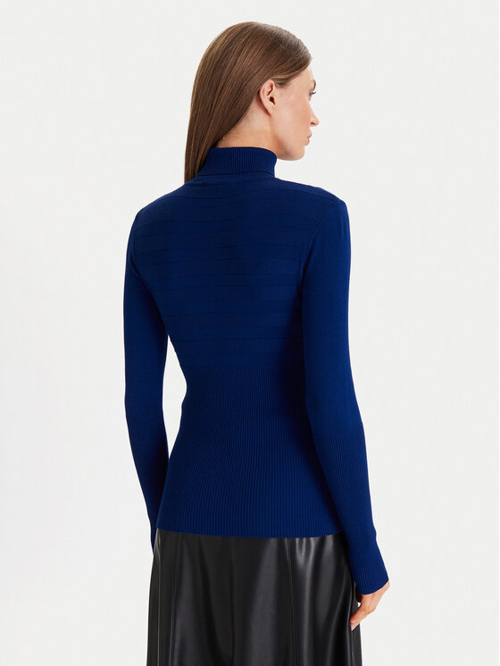 Morgan Morgan Krekls ar augstu apkakli 132-MENTOS.M Zils Slim Fit