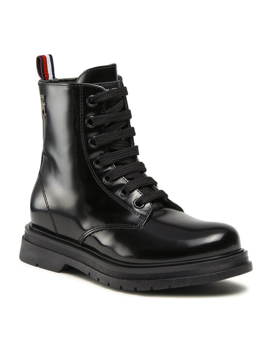 Tommy Hilfiger Tommy Hilfiger Kozaki Lace-Up Bootie T4A5-32411-1453 M Czarny