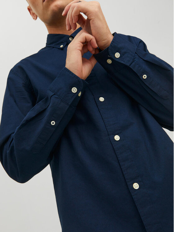 Jack & Jones Jack & Jones Koszula 12182486 Granatowy Slim Fit