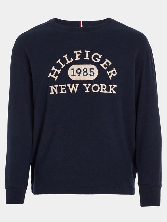Tommy Hilfiger Tommy Hilfiger Bluzka KB0KB08549 S Granatowy Regular Fit