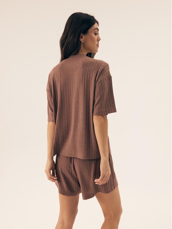 Esotiq Esotiq Športová súprava 42691 Béžová Loose Fit