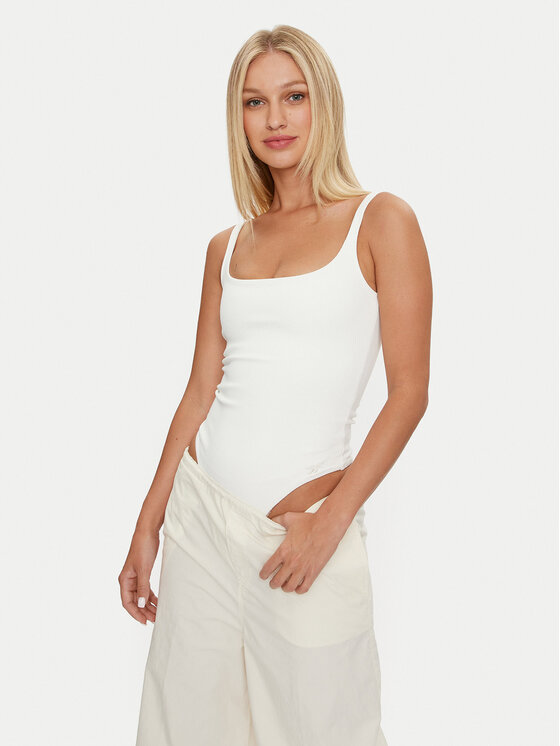 Reebok Body Bodysuit 100200750 Biela Slim Fit
