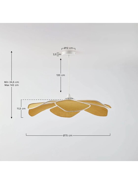 MIAhome MIAhome Lampa sufitowa Benavid Ø75 cm Różowy