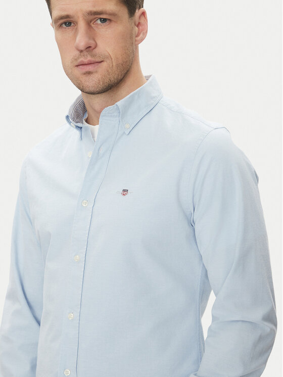 Gant Gant Koszula Oxford 3230115 Błękitny Slim Fit
