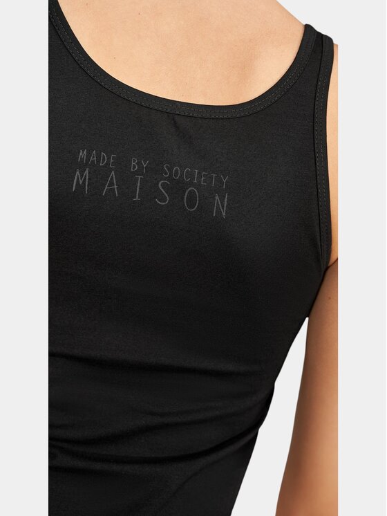 MADE BY SOCIETY MADE BY SOCIETY Top Silhouette Tank Top - M27859 Czarny Basic Fit
