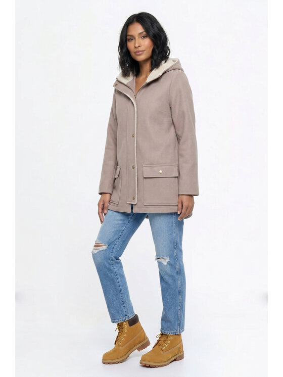 FIGL FIGL Zimní bunda M1348 Béžová Regular Fit