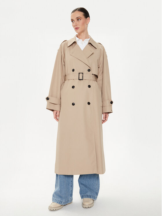 Tommy Hilfiger Tommy Hilfiger Trench WW0WW43336 Bej Oversize