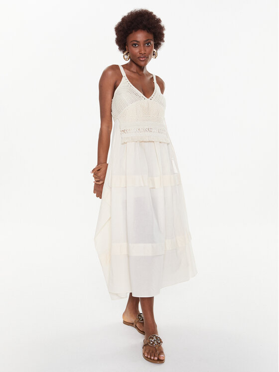 TWINSET TWINSET Vasaras kleita 231TT3080 Écru Regular Fit